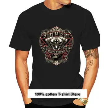 Camiseta de manga corta o larga para hombre, camisa americana de acero para motorista Forever Motorcycle V Twin