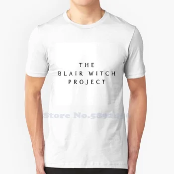 Повседневная Уличная футболка с логотипом The Blair Witch Project с графическим рисунком из 100% Хлопка