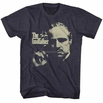 Мужская футболка с коротким рукавом The Godfather Темно-синего цвета Heather Finger Wag Graphic Crew Tee