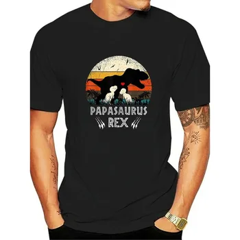 Хлопковая футболка Papasaurus Rex, футболка с динозавром T-rex, День отца, унисекс, Gif для друзей отца, футболки