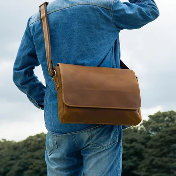 Мужские сумки через плечо в стиле ретро, дизайнерские сумки через плечо роскошного бренда, мужские кожаные сумки-мессенджеры, школьная сумка через плечо