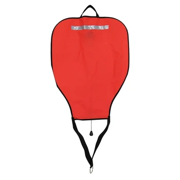 Нейлоновая подъемная сумка для подводного плавания, сумка для обеспечения плавучести с высокой видимостью с открытым дном, плавучий буй для аварийно-спасательных работ (красный)
