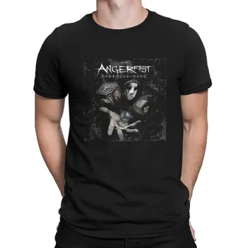 Мужские футболки Angerfist, винтажные футболки из 100% хлопка, футболки Angerfist с коротким рукавом, одежда с круглым вырезом и графическим принтом