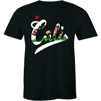 Футболка Cali Life с коричневым медведем Гризли, мужская футболка California, подарочная футболка штата Калифорния