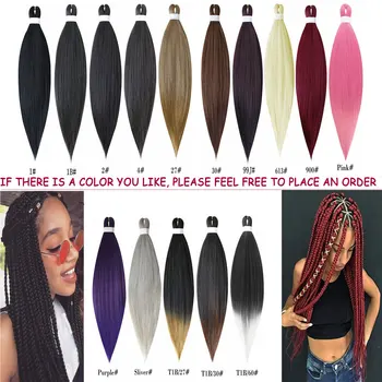 26-дюймовая предварительно растянутая легкая коса для волос Kanekalon Ombre Jumbo для наращивания волос в косу для африканской женщины
