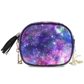 Маленькая сумочка для женщин, мини-ночная сумка Galaxy Nebula, кожаная сумка через плечо, Роскошная дизайнерская сумка для рук, женская тенденция 2020 года