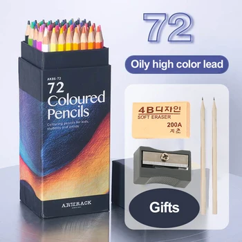 72 Цвета Цветной карандаш DIY набор включает в себя: Деревянная Цветная Точилка для Карандашей, Ластик, Школьные принадлежности, Канцелярские принадлежности