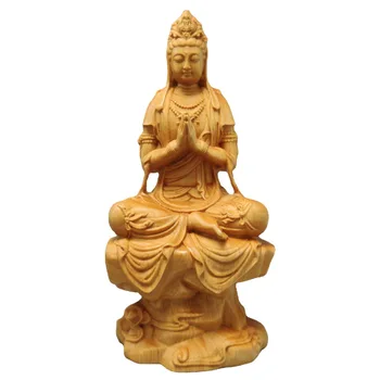 Деревянные Поющие Руки Вместе, Самореализованная статуя Будды Гуаньинь, украшение дома, гостиной, статуя для украшения комнаты