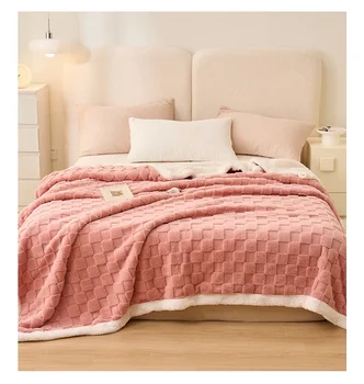 Осенние теплые бархатные одеяла для кроватей, Мягкое плюшевое покрывало для дивана из Тафуронга, Удобная утолщенная простыня, теплое офисное одеяло для сна