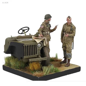 Наборы моделей солдата из смолы 1/35, бесцветные и собираемые самостоятельно, включают головку автомобиля + основание A-1626