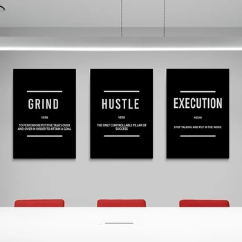 Мотивационные плакаты и принты для Грайндхастла, офисный декор, современное искусство, мотивация предпринимателя, картины на холсте.