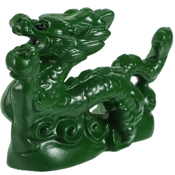 Деревянная статуя Китайского Дракона 2024 Год Фигурка Дракона Зеленый Пи Яо Богатство Скульптура Порсперити Китайский Новый Год