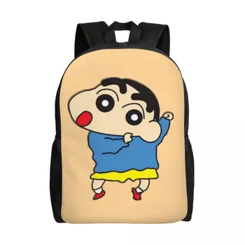 Рюкзак для ноутбука Shinchan TV Series Women Men Casual Bookbag for College School Student Bag
