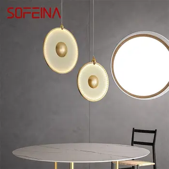 Подвесной светильник SOFEINA Nordic, Современная круглая светодиодная лампа, креативный дизайн, Украшение для гостиной, столовой, спальни
