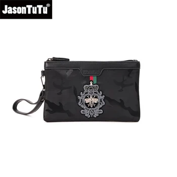 JASONTUTU Портативные повседневные мужские и женские сумки в шикарном стиле с вышивкой, водонепроницаемая сумка на запястье, сумка большой емкости