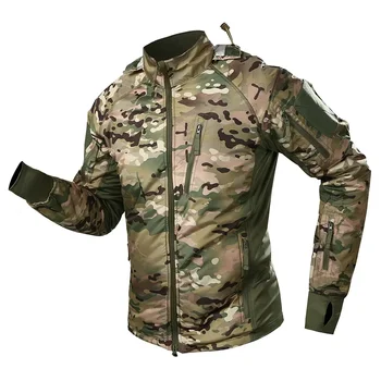 2024 Новая мужская тактическая куртка из хлопка с водонепроницаемой подкладкой, сверхлегкая камуфляжная куртка, лыжная куртка для альпинизма на открытом воздухе