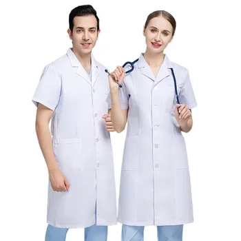 Унисекс, лабораторный халат для студентов-медиков, униформа медсестры, Больничная форма, лабораторный халат, Дышащий