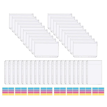 40 Штук Папка для хранения бумаги для вырезок Прозрачный Бумажный Органайзер для хранения С вкладками для хранения картона для вырезок