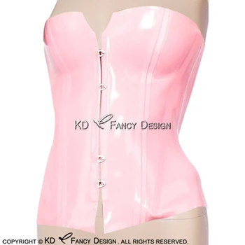 Детские розовые сексуальные латексные корсеты, резиновые бюстье, верхняя одежда 0,4 мм CY-0003