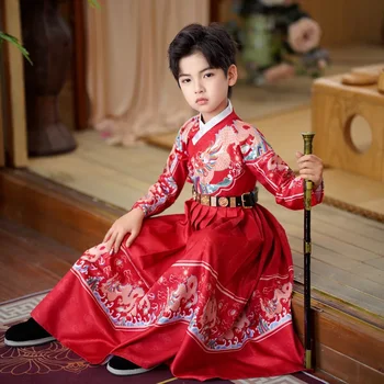 Детская Традиционная книжка в китайском стиле Ханьфу Детская Древняя одежда Весна Осень Оригинальная одежда Королевской гвардии 