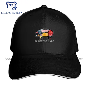 Свиной БЕКОН, забавная футболка Praise The Lard, бейсбольная кепка, кепки Snapback, вязаная шапка