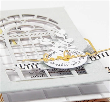 Новое украшение дверной рамы Штампы для резки металла Трафареты Бумага для скрапбукинга 
