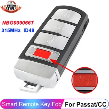 KEYECU Smart Remote Автомобильный Брелок Для Ключей 4 Кнопки 315 МГц ID48 Чип Для Фольксваген Пассат 2006-2013 CC 2009-2015 FCC ID: NBG009066T