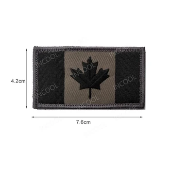 3D Нашивка с вышивкой флага Канады, военная нашивка с крючком и петлей, канадский кленовый лист, Тактическая эмблема, аппликации, вышитые значки