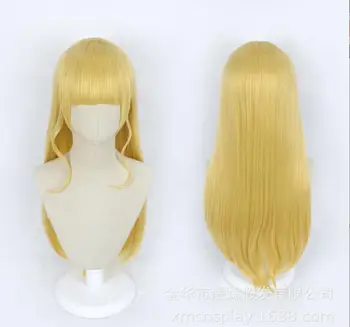 Косплей 80 см аниме Love Live!Суперзвезда!! Парик Sumire Heanna, желтый длинный парик, термостойкие аксессуары для волос для фильмов