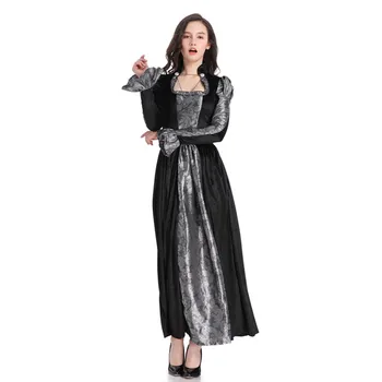Женское платье Ведьмы, Вампирское платье для косплея, Маскарадное платье для ролевых игр на Хэллоуин для взрослых
