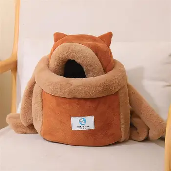 Pessimistic Mochila Гладкая сумка для собак, дорожный рюкзак для домашних животных, Гибкий Шерстяной рюкзак Camp Grey Cat, Переносная сумка для домашних животных, Комфорт