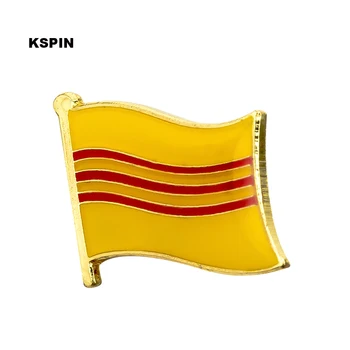 Полоса флаг Вьетнама булавка на лацкане булавка значок Брошь Значки 1ШТ KS-0213