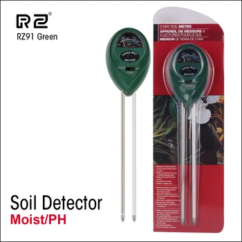 RZ Измеритель влажности почвы, PH-метр, детектор влажности, Цифровой измеритель PH, Монитор почвы, Гигрометр, Тестер солнечного света для садовых растений
