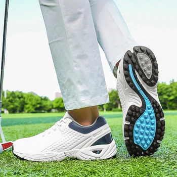 Новая обувь для гольфа, мужские тренировочные кроссовки для гольфа, без шипов, большие размеры 46 47, Обувь для гольфистов, противоскользящие спортивные кроссовки