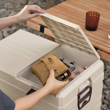 Портативный ящик для хранения в кемпинге, Органайзер для груза в багажнике автомобиля, открытый складной ящик для хранения, Автономный контейнер для хранения для пикника
