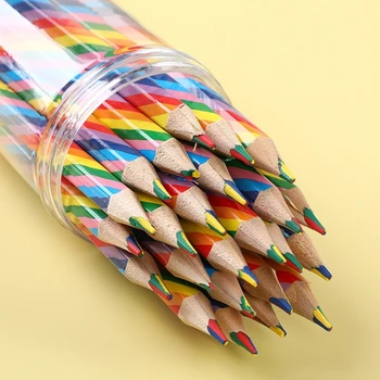 Разноцветные карандаши для рисования взрослых и детей, разноцветные радужные карандаши