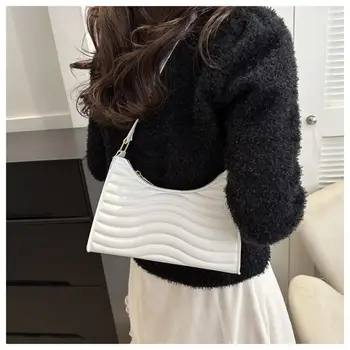 Женская сумка подмышками, удобная текстура, простая сумка на одно плечо, модная корейская версия, сумки из искусственной кожи, однотонные сумки, кошелек