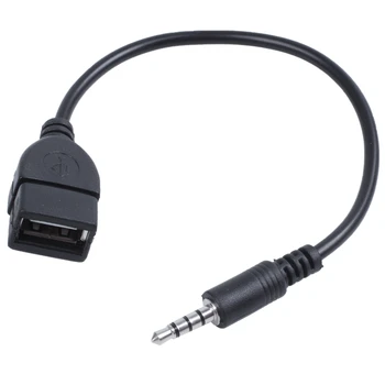 Разъем USB, AUX, 3,5 мм разъем для передачи аудио данных, кабель для зарядки черный