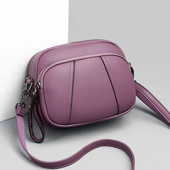Усовершенствованная женская сумка с Универсальной текстурой, Сумка через плечо, Нулевой кошелек, Маленькая Круглая сумка с несколькими отделениями