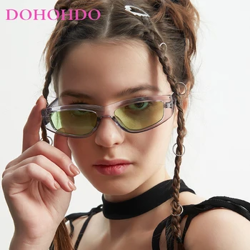 Модные Персонализированные Ins Солнцезащитные очки в маленькой оправе, женские солнцезащитные очки в стиле ретро 