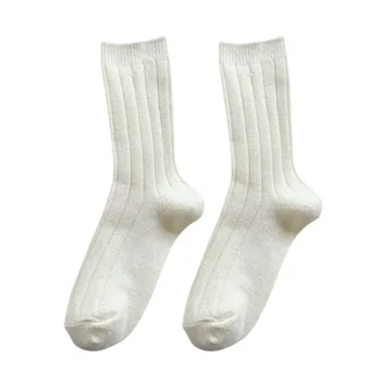 Теплые японские утолщенные Длинные Новые Модные Термальные Женские носки Sox Кашемировые Зимние шерстяные носки Harajuku однотонного цвета