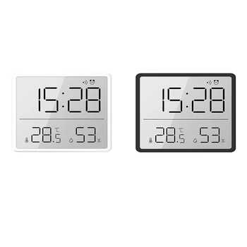 Цифровой Гигрометр Термометр С часами Монитор влажности Таймер Будильник Для домашнего Офиса Детской комнаты