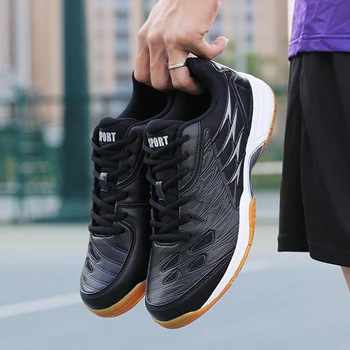 Новая мужская женская обувь для бадминтона для тренировок Дышащие кроссовки для бадминтона для мужчин Теннисные туфли Противоскользящие волейбольные кроссовки