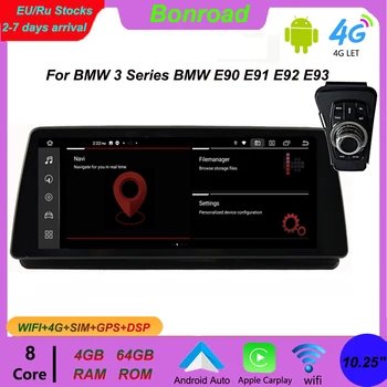 Bonroad E90 Новый Дизайн Android Автомобильный Радиоплеер Для BMW 3 Серии E90 E91 E92 E93 GPS Мультимедиа Carplay WiFi Аудио 4G Головное Устройство