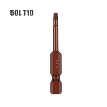 50 мм отвертка Torx T10 T15 T20 T25 T27 T30 T40 с шестигранным магнитным хвостовиком 1/4 дюйма для электродрели, аксессуары для ручного инструмента