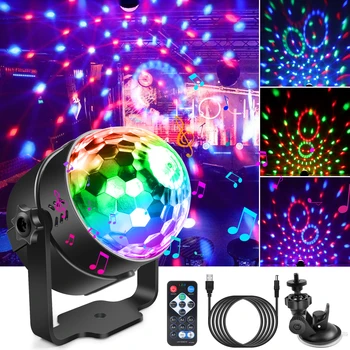 Лампа для проектора RGB, сценический светильник, лампа для вечеринки, пульт дистанционного управления, светодиодный волшебный шар, коммерческий световой эффект, атмосферный светильник