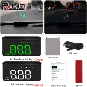 HD M1 GPS Автомобильный Головной Дисплей HUD Спидометр Проектор Системы Сигнализации Скорости Бортовой Компьютер Проектор Лобового Стекла