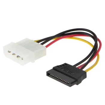 Кабель-адаптер питания Serial ATA SATA 4 Pin IDE Molex на 1/2/3 15-контактного жесткого диска Горячая акция по всему миру