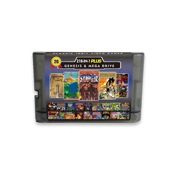 Игровая карта 2G 218 в 1 плюс экономия заряда батареи для игровой консоли Sega Genesis Megadrive