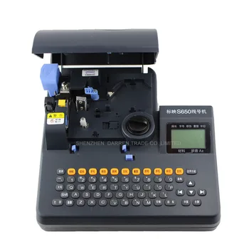 Принтер для трубок из ПВХ S-650, Термоусадочная трубка, электронная машина для нанесения надписей, принтер для идентификации кабеля, Машина для маркировки проводов